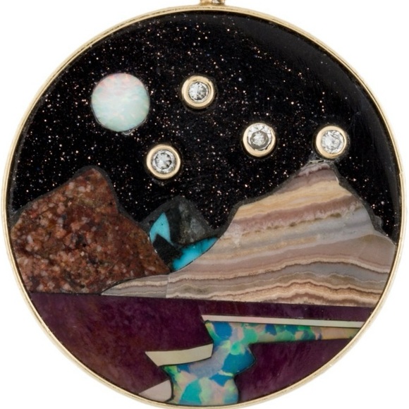 Jacquie Aiche Custom Arizona Inlay Pendant - Picture 2 of 6